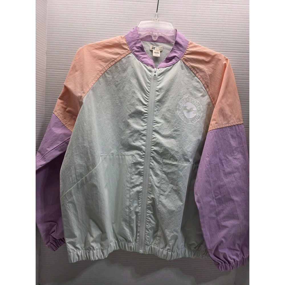 NEW Billabong Windbreaker Womens Small Whirlwind Jacket Aqua Lightweight‎
